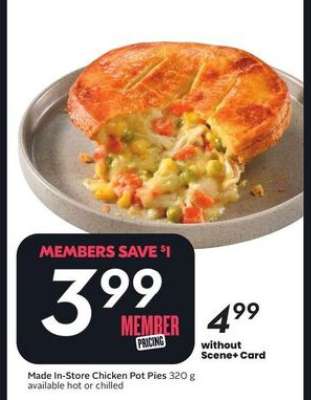 Made In-Store Chicken Pot Pies 320 g