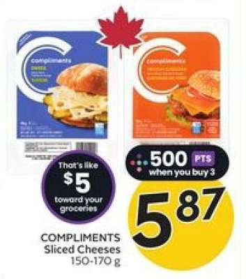 COMPLIMENTS Sliced Cheeses