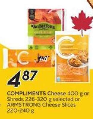 COMPLIMENTS Cheese or ARMSTRONG Cheese Slices