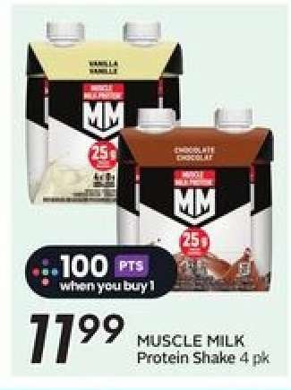MUSCLE MILK Protein Shake 4 pk