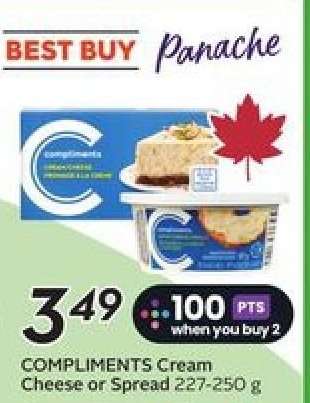 COMPLIMENTS Cream Cheese or Spread