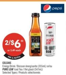CELSIUS Energy Drink / PURE LEAF Iced Tea