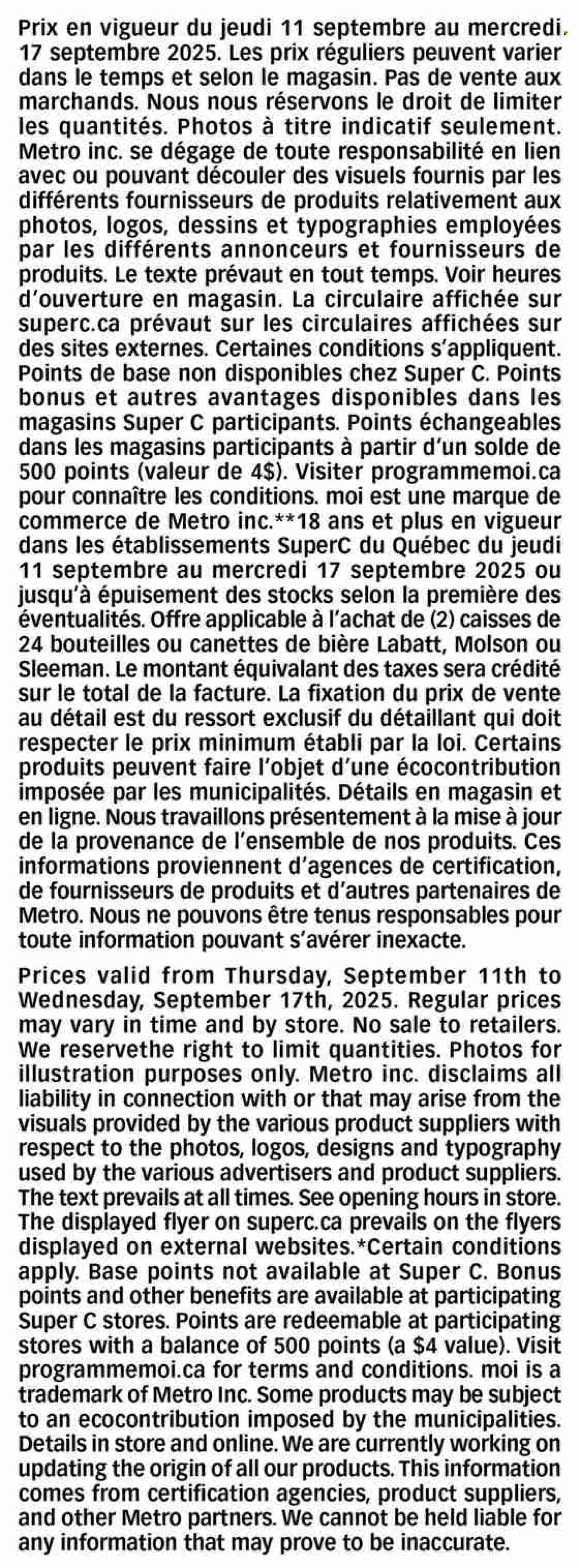 Super C flyer - September 11, 2025 - September 17, 2025. Page 15