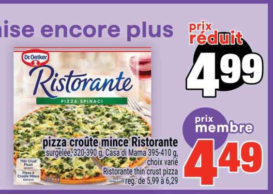 PIZZA CROÛTE MINCE RISTORANTE