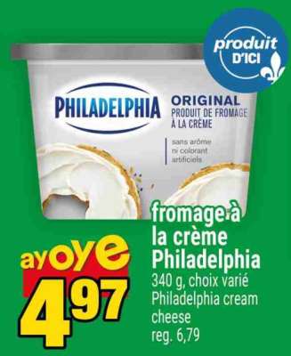 FROMAGE À LA CRÈME PHILADELPHIA