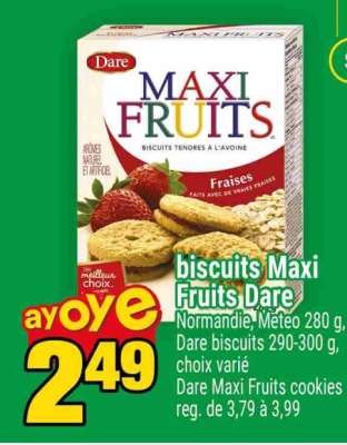 BISCUITS MAXI FRUITS DARE