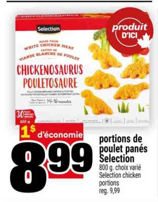 portions de poulet panés Selection