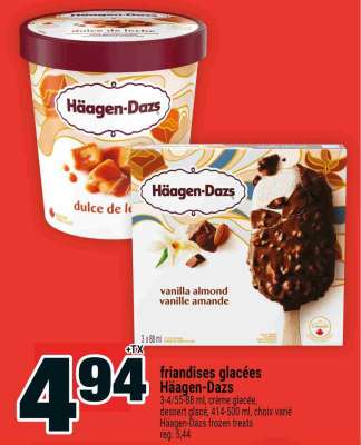 FRIANDISES GLACÉES HÄAGEN-DAZS