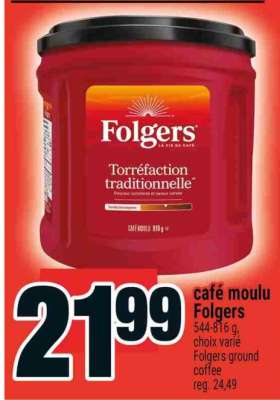 CAFÉ MOULU FOLGERS