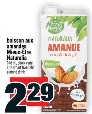 BOISSON AUX AMANDES MIEUX-ÊTRE NATURALIA