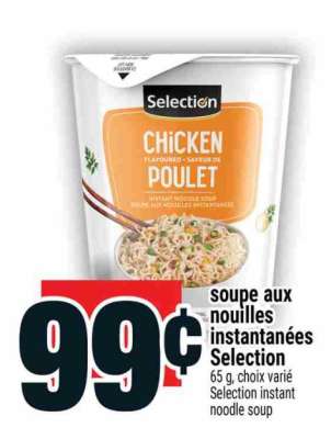 Soupe aux nouilles instantanées Selection
