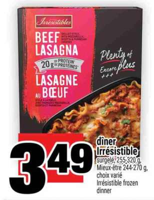 Irresistibles Beef Lasagna