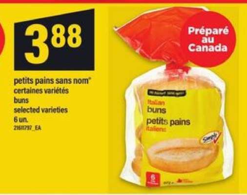 petits pains sans nom