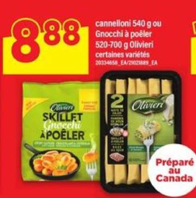 Cannelloni ou Gnocchi à poêler Olivieri