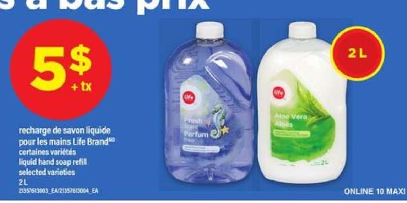 LIFE BRAND LIQUID HAND SOAP REFILL