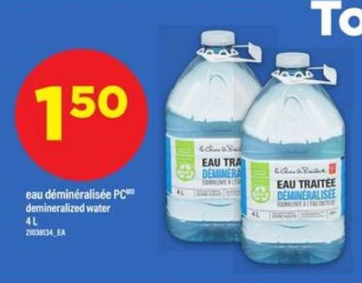EAU DÉMINÉRALISÉE PC