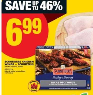 Schneiders Chicken Wings or Schnitzels
