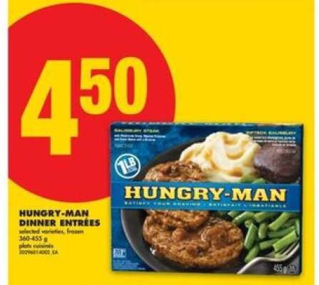 HUNGRY-MAN DINNER ENTRÉES