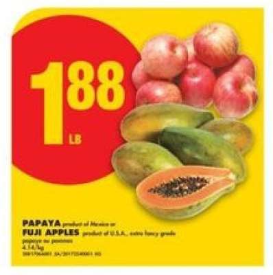 PAPAYA, FUJI APPLES