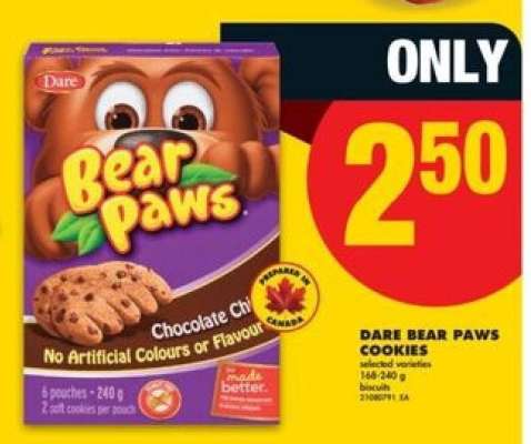 Dare Bear Paws Cookies