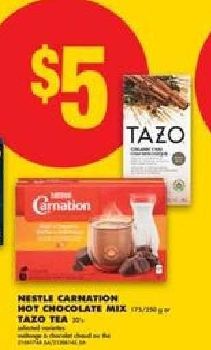 NESTLE CARNATION HOT CHOCOLATE MIX / TAZO TEA