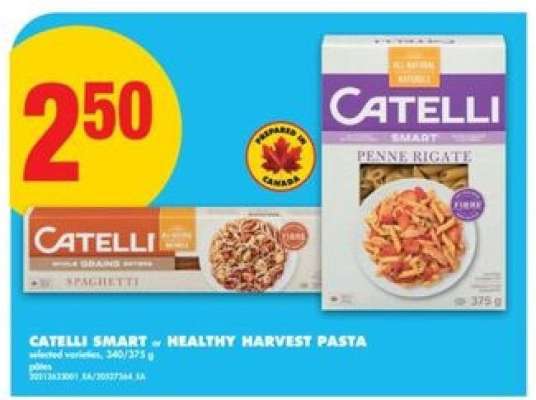 CATELLI SMART or HEALTHY HARVEST PASTA