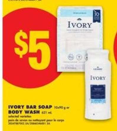 IVORY BAR SOAP OR BODY WASH