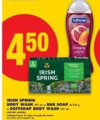Irish Spring Body Wash or Bar Soap or Softsoap Body Wash