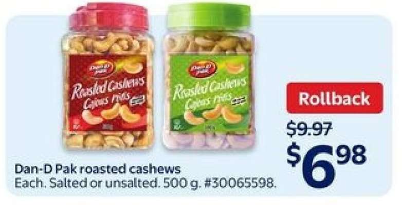Dan-D Pak Roasted Cashews
