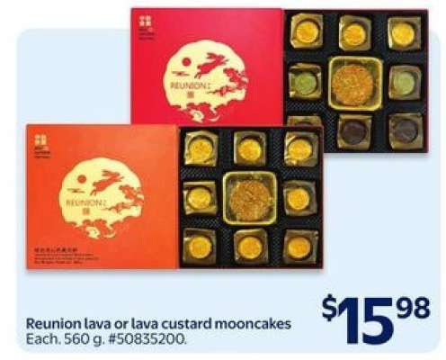 Reunion lava or lava custard mooncakes