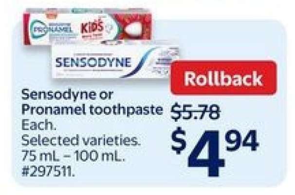 Sensodyne or Pronamel Toothpaste