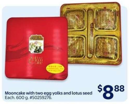 Mooncake with Two Egg Yolks and Lotus Seed