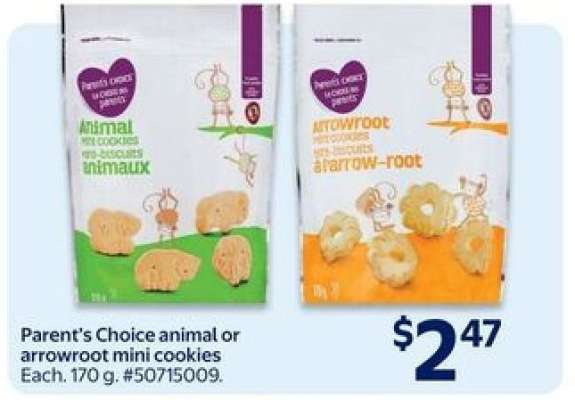 Parent's Choice animal or arrowroot mini cookies