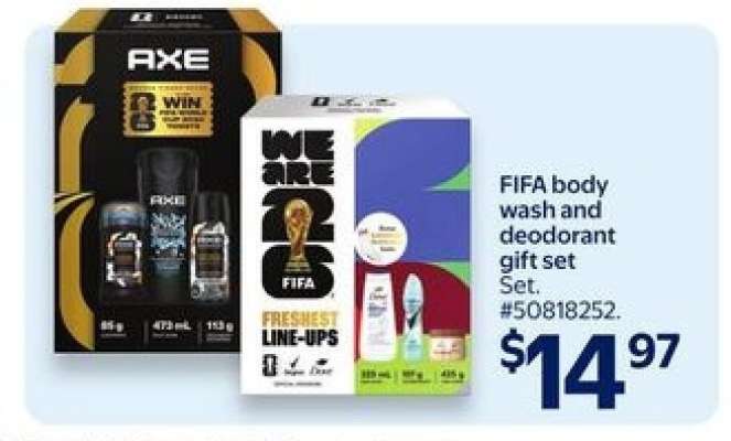 FIFA body wash and deodorant gift set