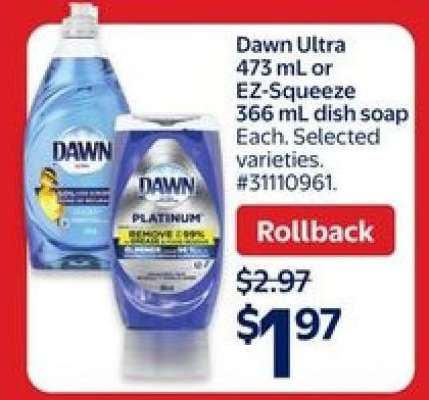 Dawn Ultra or EZ-Squeeze Dish Soap