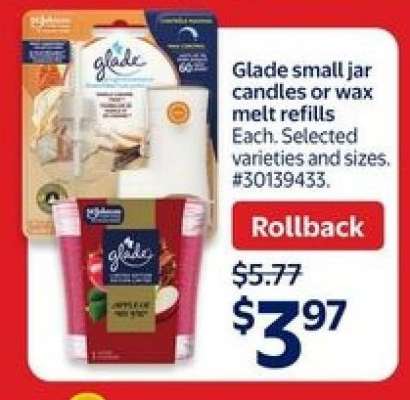Glade small jar candles or wax melt refills