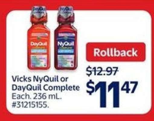 Vicks NyQuil or DayQuil Complete