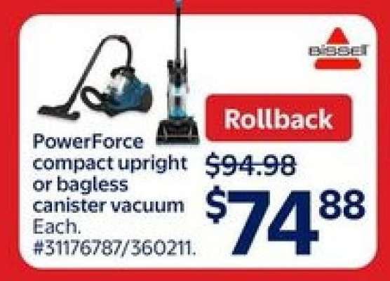 PowerForce Compact Upright or Bagless Canister Vacuum