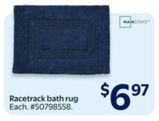 Racetrack bath rug
