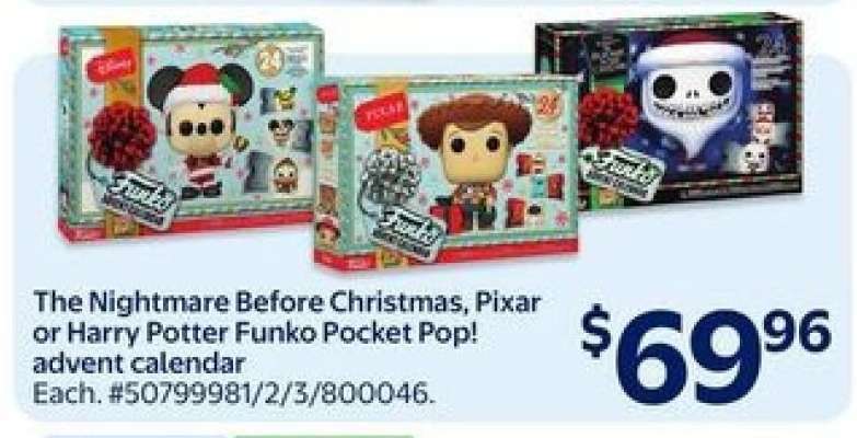 The Nightmare Before Christmas, Pixar or Harry Potter Funko Pocket Pop! Advent Calendar