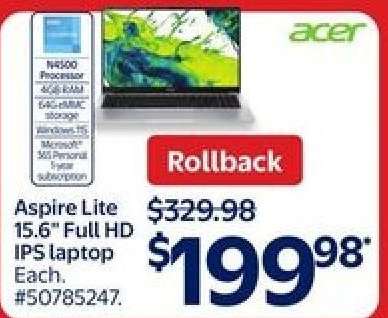 Aspire Lite 15.6" Full HD IPS laptop