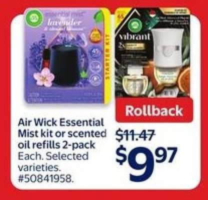 Air Wick Essential Mist Kit or Scented Oil Refills 2-Pack