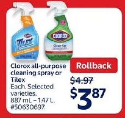 Clorox all-purpose cleaning spray or Tilex