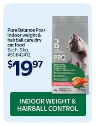 Pure Balance Pro+ Indoor Weight & Hairball Care Dry Cat Food