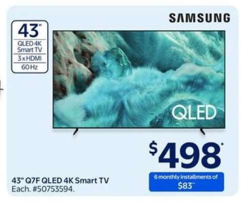 Samsung 43" Q7F QLED 4K Smart TV
