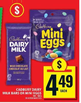 Cadbury Dairy Milk Bars or Mini Eggs