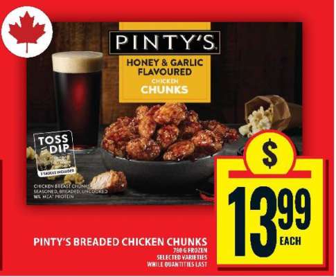 Pinty's Breaded Chicken Chunks
