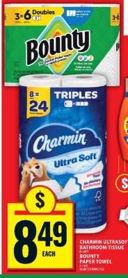 Charmin Ultra Soft Bathroom Tissue & Bounty Paper Towel