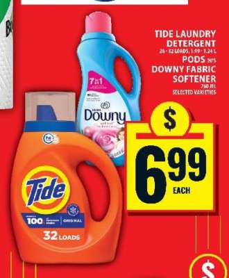 Tide Laundry Detergent / Downy Fabric Softener