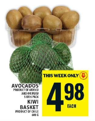 Avocados and Kiwi Basket
